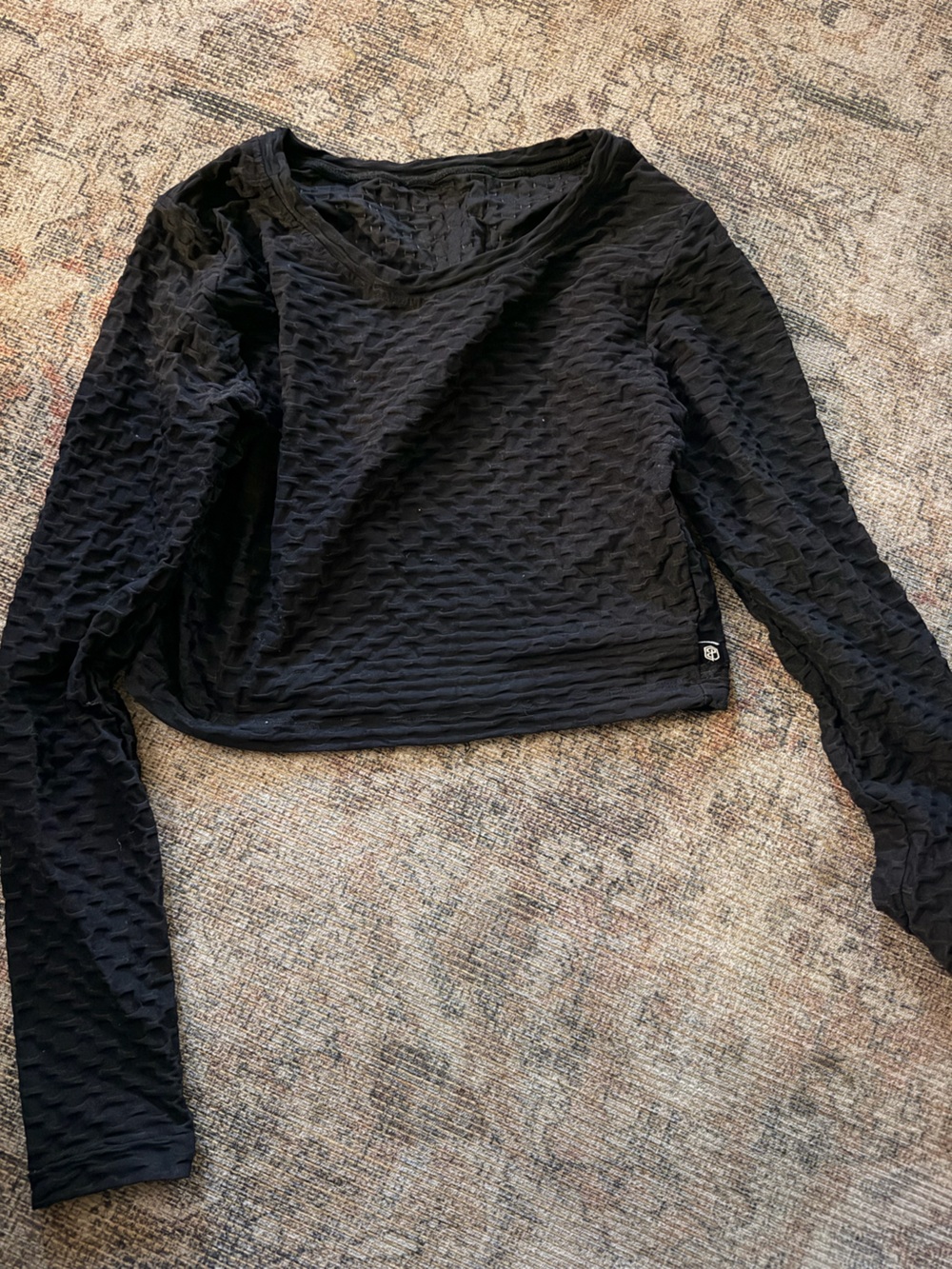 Born Primitive Black Textured Crop Top